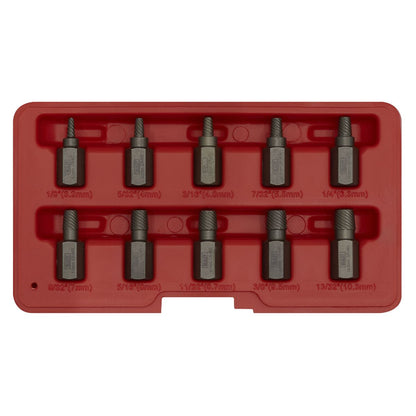 Sealey AK8181 Multi-Spline Screw Extractor Set 10pc Sealey
