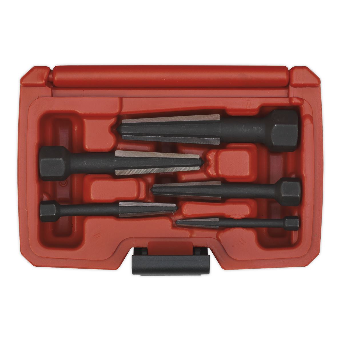 Sealey AK752 Screw Extractor Set 5pc Double Edge Sealey