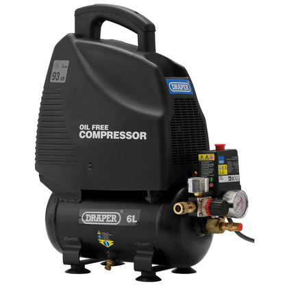 Draper 24974 6L Oil-Free Air Compressor 1.1kW/1.5hp Draper