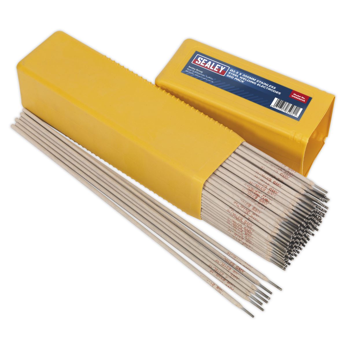 Sealey WESS5025 Welding Electrodes Stainless Steel Ø2.5 x 300mm 5kg Pack Sealey