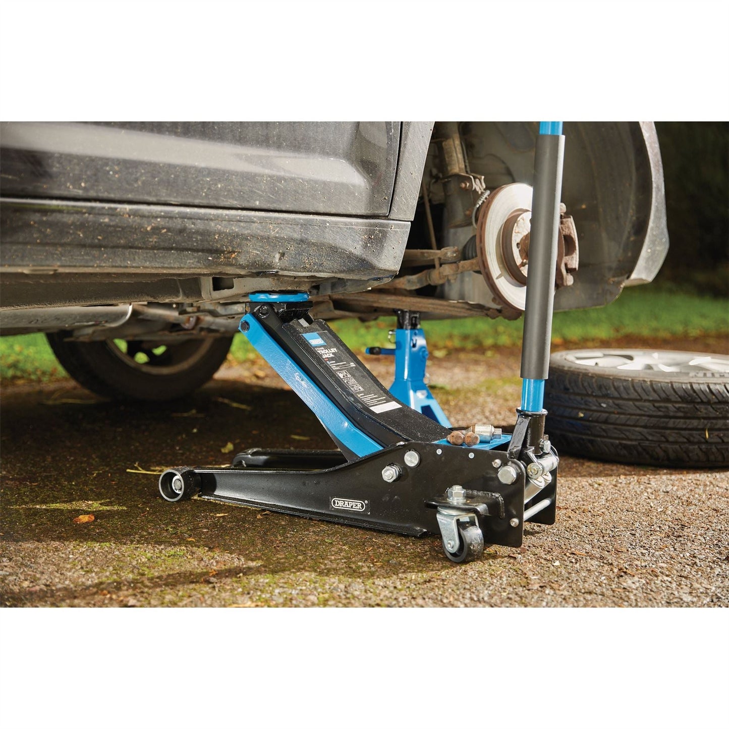 Draper 28481 Trolley Jack 3 Tonne Blue Draper