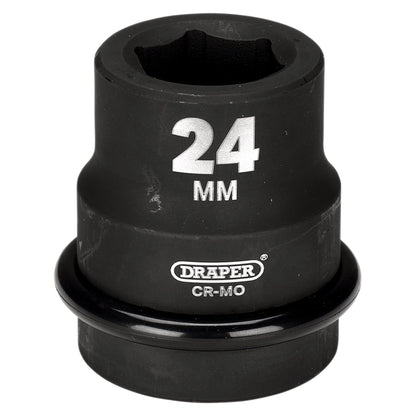 Draper 05105 Expert HI-TORQ® 6 Point Impact Socket 1" Sq. Dr. 24mm Draper