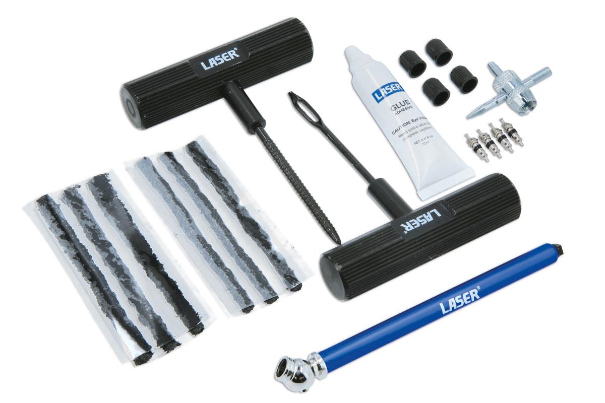 Laser 9146 Emergency Tyre Repair Kit 19pc Laser Tools