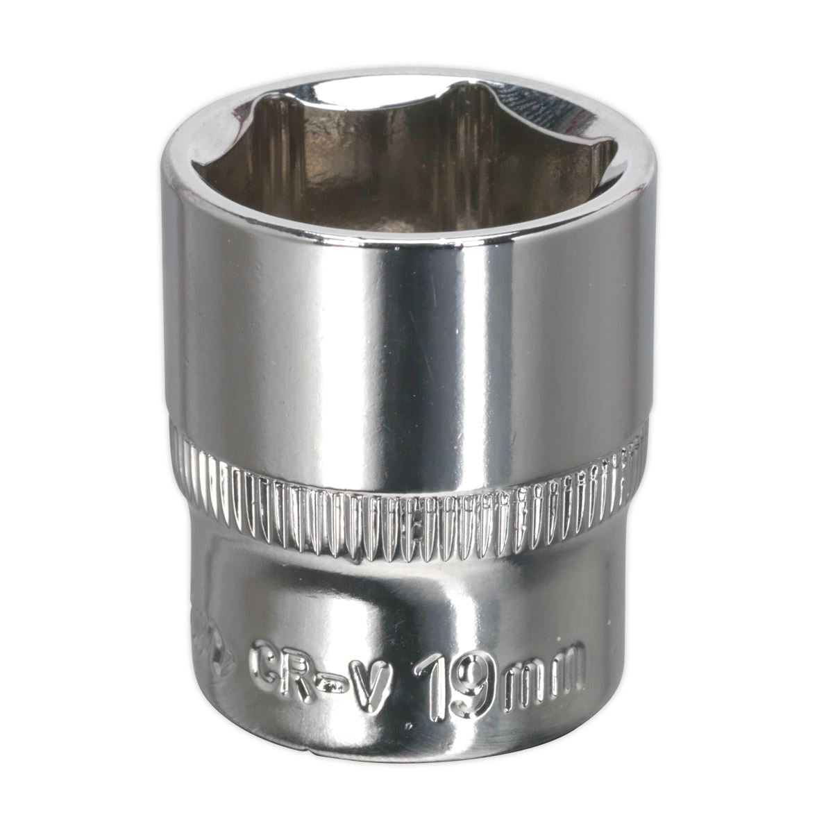 Sealey SP3819 WallDrive® Socket 19mm 3/8"Sq Drive Fully Polished Sealey