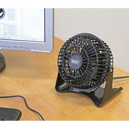 Sealey SFF04 Desk Fan Mini 4" 230V Sealey