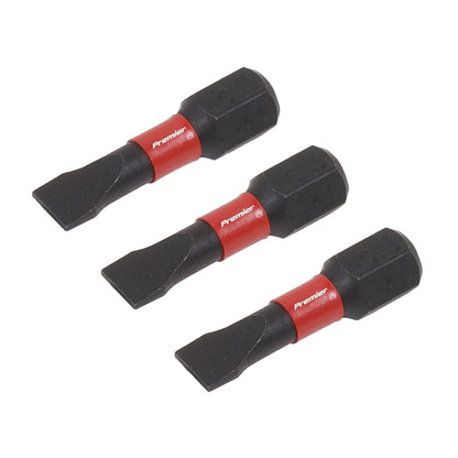 Sealey AK8202 Slotted 5.5mm Impact Power Tool Bits 25mm - 3pc Sealey
