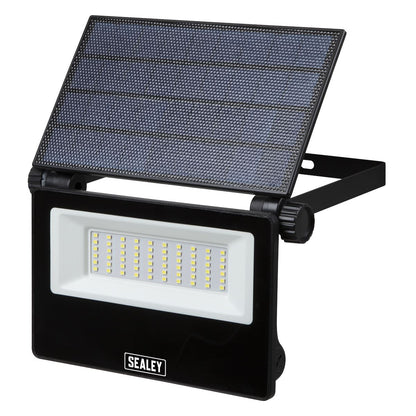 Sealey LED30S Extra-Slim Solar Floodlight with Wall Bracket 30W SMD LED Sealey