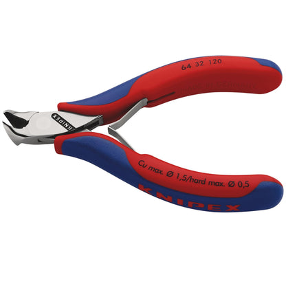 Knipex 27716 64 32 120 Electronics End Cutting Nipper with multi-component grips 120mm Knipex