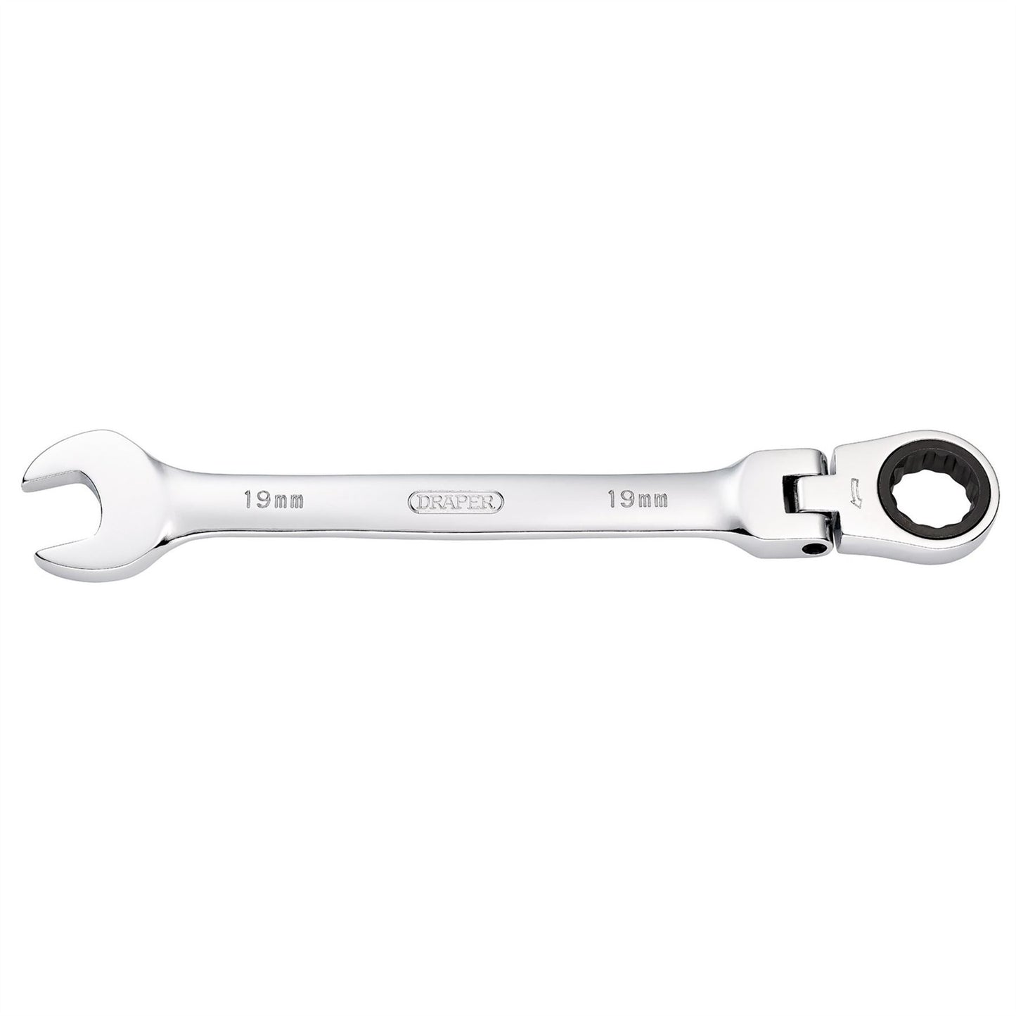 Draper 52021 HI-TORQ® Metric Flexible Head Ratcheting Combination Spanner 19mm Draper