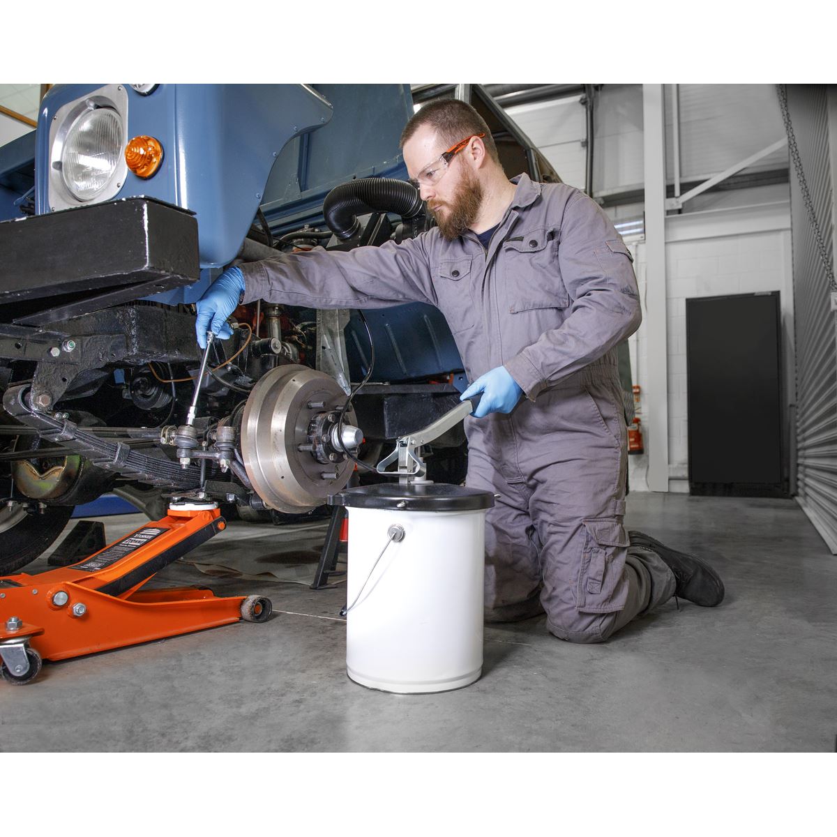 Sealey AK455 Bucket Greaser with Follower Plate 12.5kg Extra-Heavy-Duty Sealey