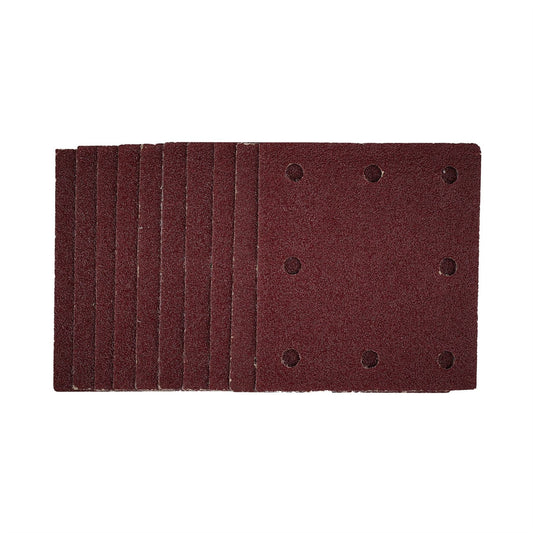 Draper 52388 1/4 Sanding Sheets with Hook and Loop 115 x 105mm 40 Grit Pack of 10 Draper