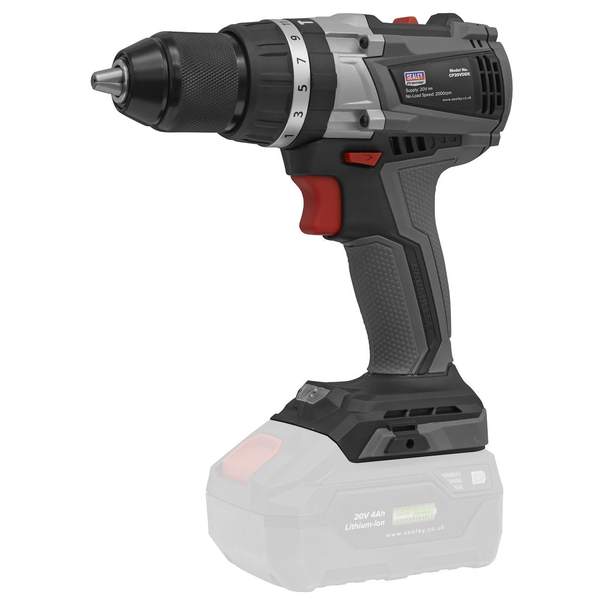 Sealey CP20VDDX Brushless Combi Drill Ø13mm 20V SV20 Series - Body Only Sealey