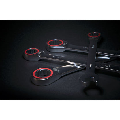 Sealey AK63941 Ratchet Combination Spanner Set 7pc Metric Premier Platinum Sealey