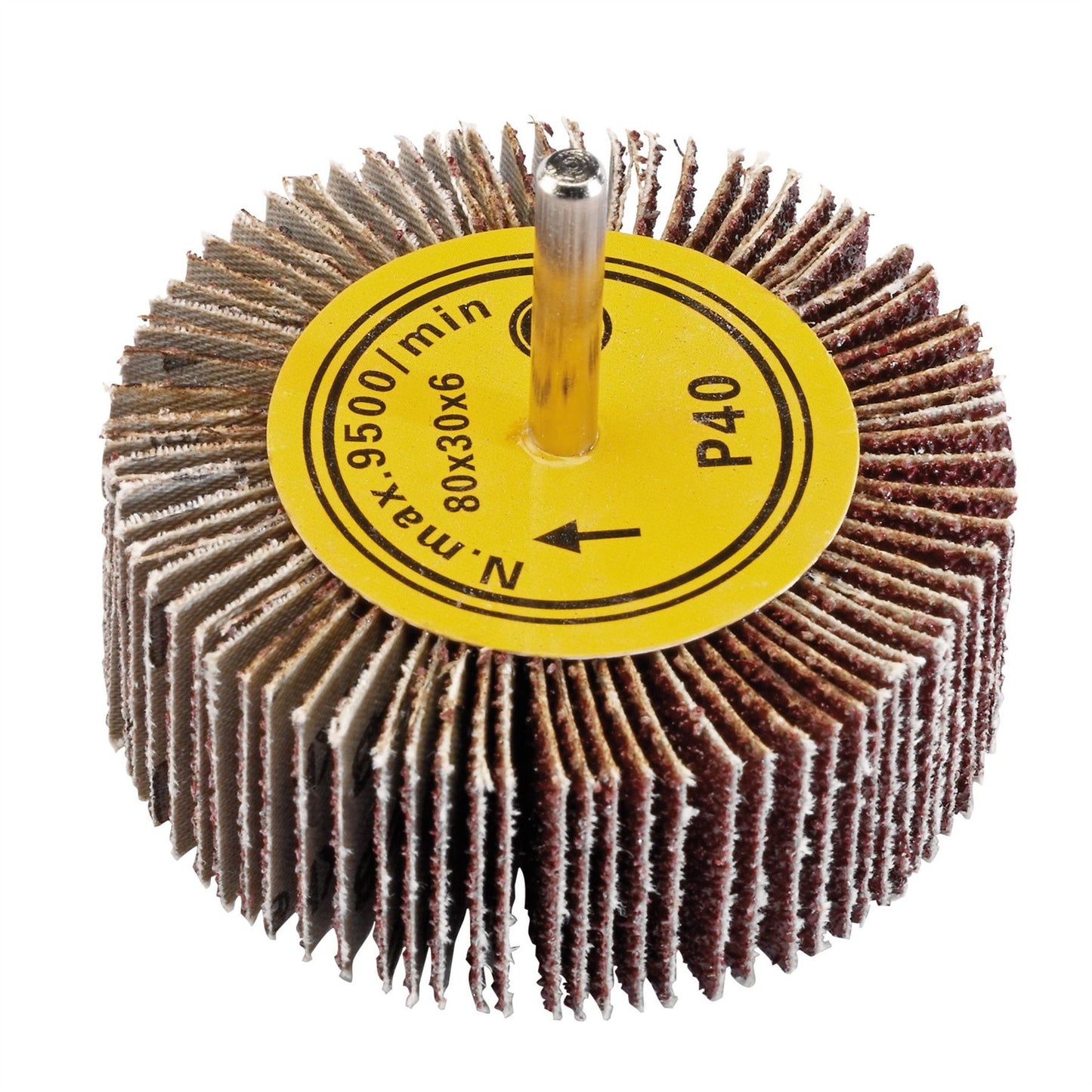 Draper 76485 Abrasive Flap Wheel 80 x 30mm 40 Grit Draper