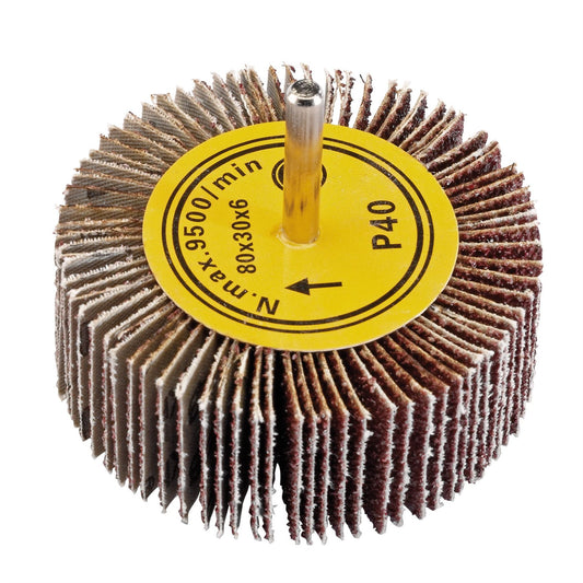 Draper 76485 Abrasive Flap Wheel 80 x 30mm 40 Grit Draper