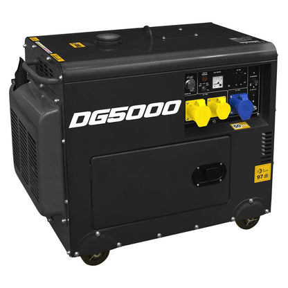 Sealey DG5000 Diesel Generator - 4-Stroke Engine 5000W 110/230V Sealey