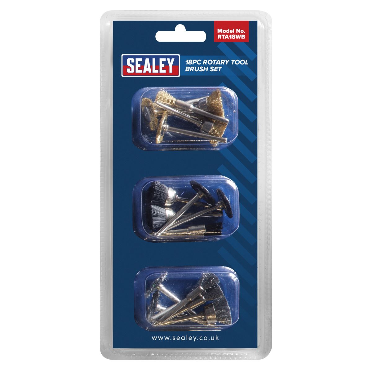 Sealey RTA18WB Rotary Tool Brush Set 18pc Sealey