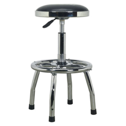 Sealey SCR17 Pneumatic Stool Heavy-Duty Workshop with Adjustable Height Swivel Seat Sealey