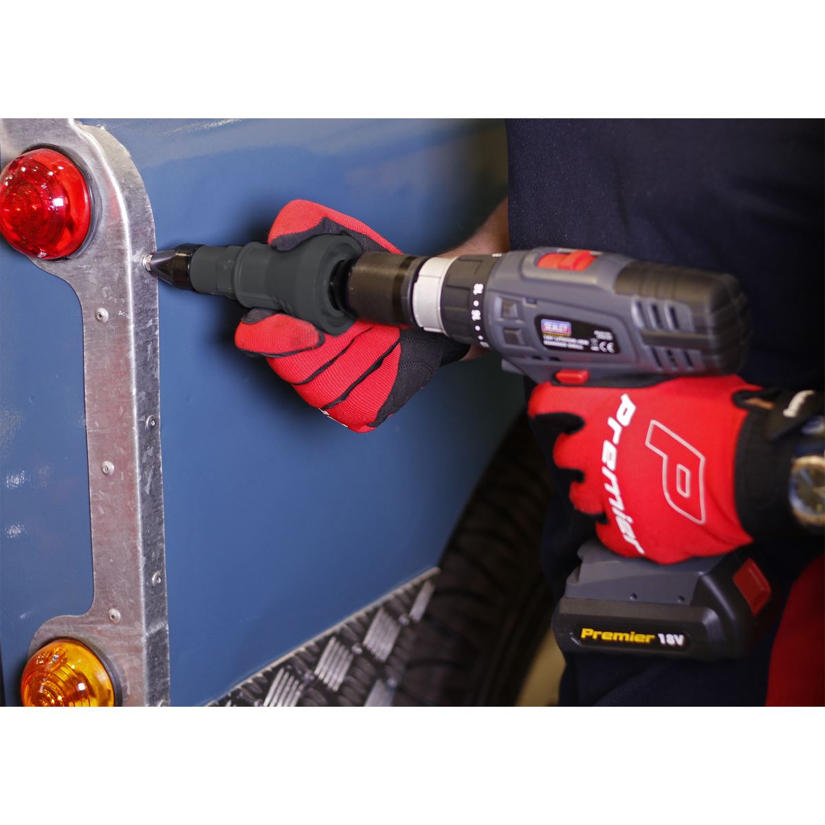 Sealey DRA01 Riveter Adaptor Drill Powered Sealey