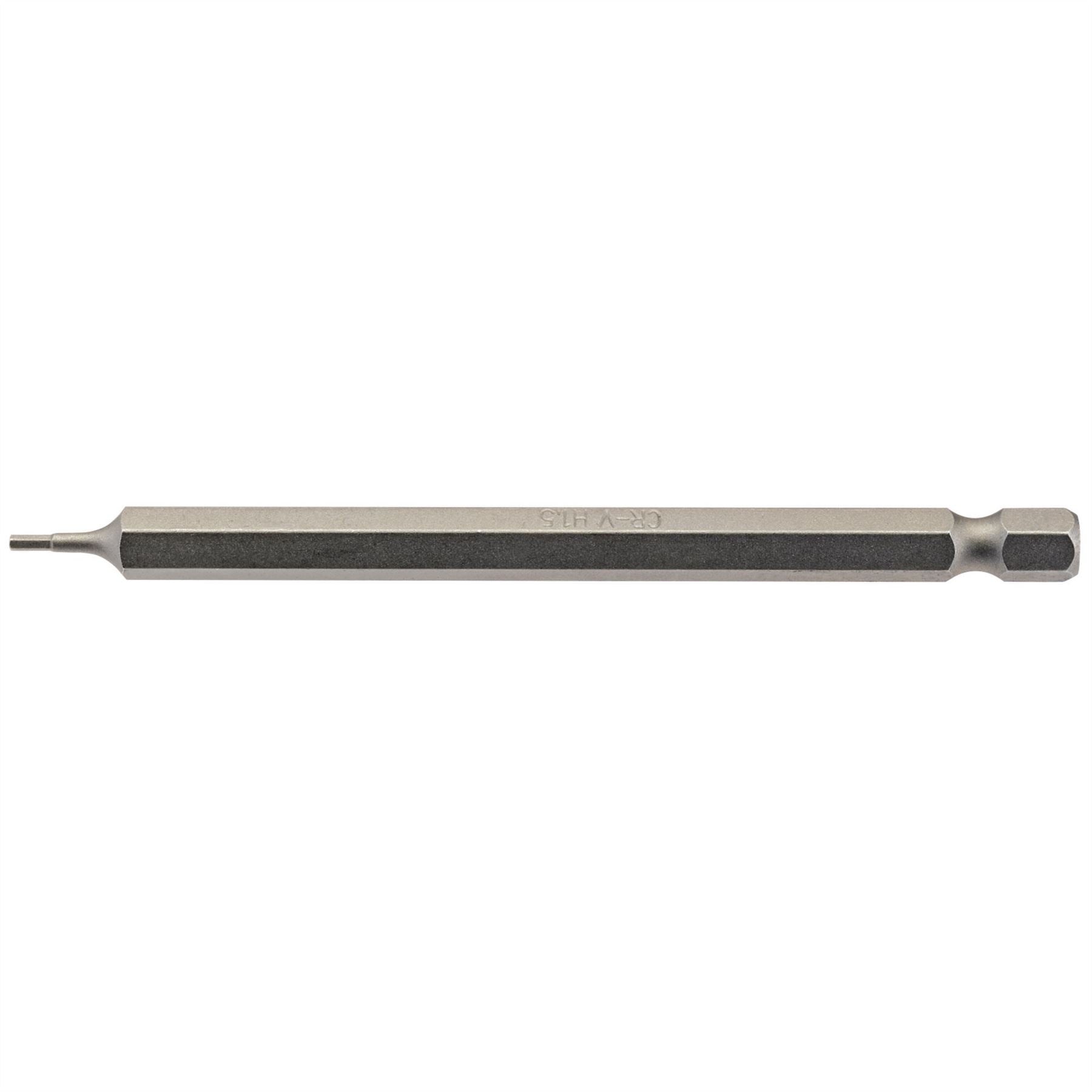 Draper 64369 Hexagonal Insert Bit 1.5mm 1/4" Hex 100mm Long Pack of 1 Draper