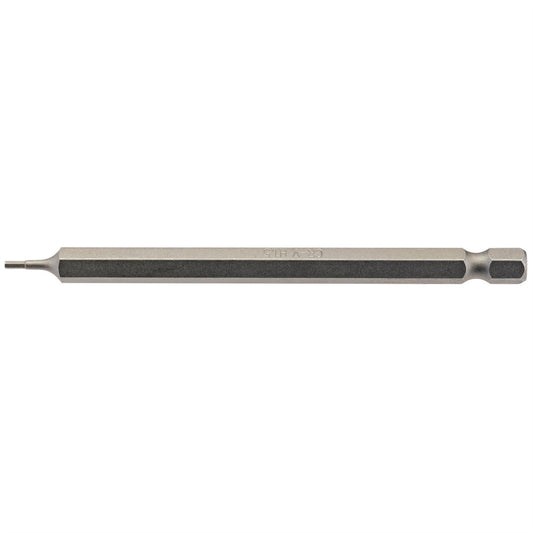 Draper 64369 Hexagonal Insert Bit 1.5mm 1/4" Hex 100mm Long Pack of 1 Draper