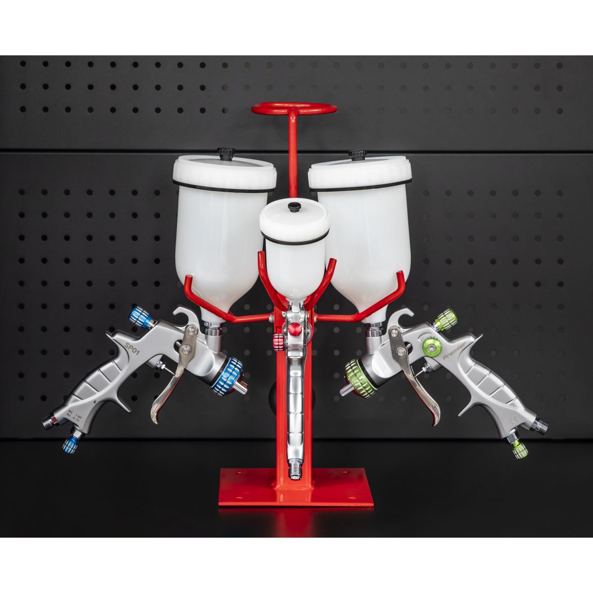 Sealey SH03 Spray Gun & Filter Holder - 3 Gun Sealey