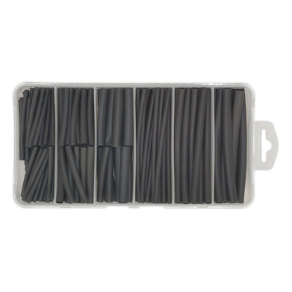 Sealey HST501B Heat Shrink Tubing Assortment 180pc 50 & 100mm Black Sealey