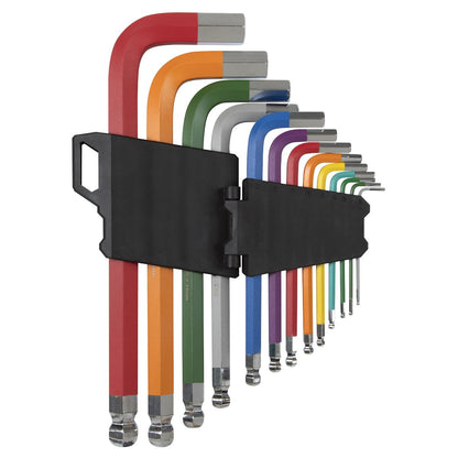 Sealey AK7192 Jumbo Ball-End Hex Key Set 13pc Colour-Coded Anti-Slip Sealey