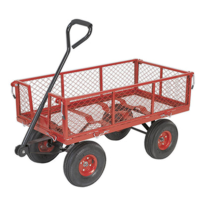 Sealey CST997 Platform Truck with Removable Sides Pneumatic Tyres 200kg Capacity Sealey