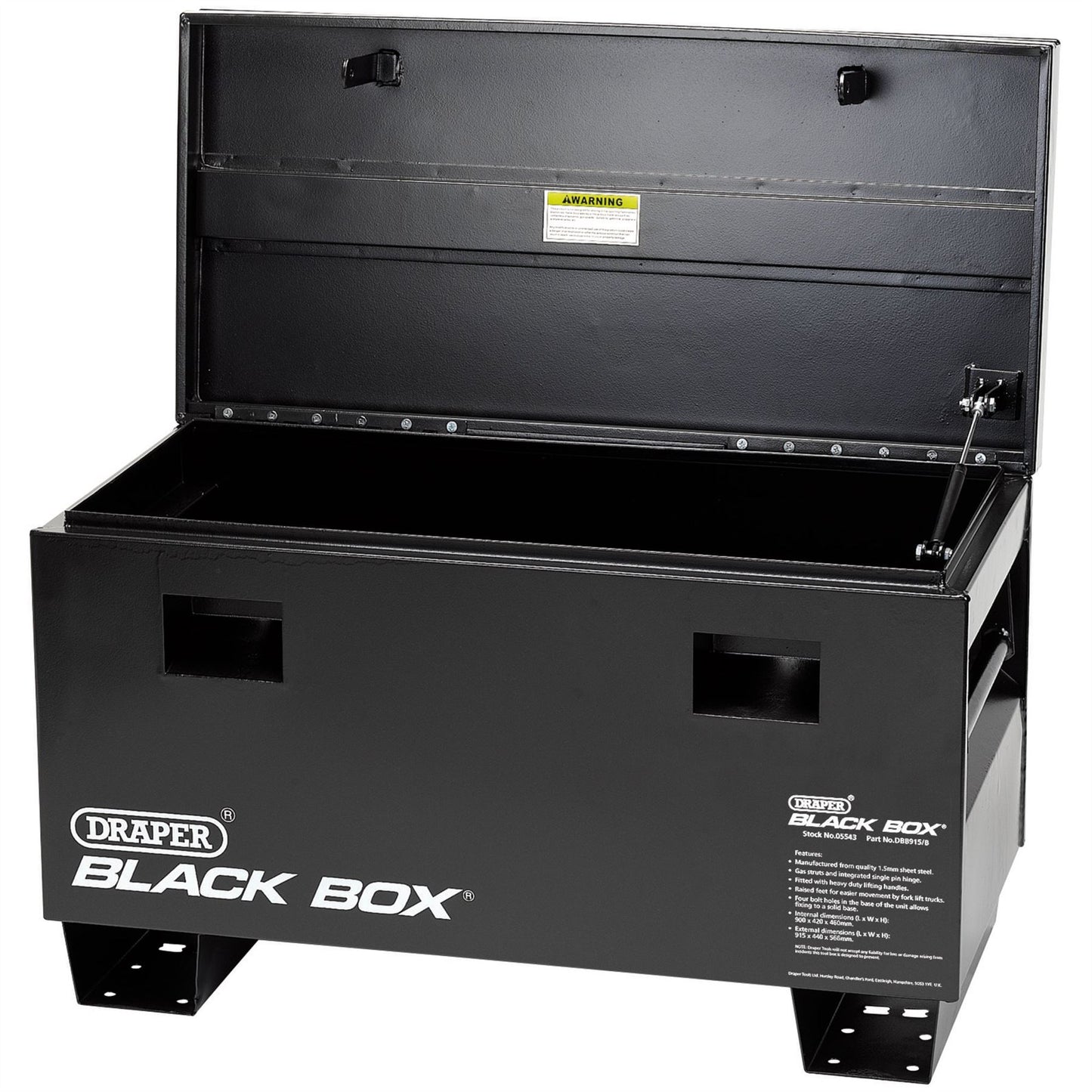 Draper 05543 Black Box® Contractors Secure Storage Box - 915 x 470 x 590mm Draper