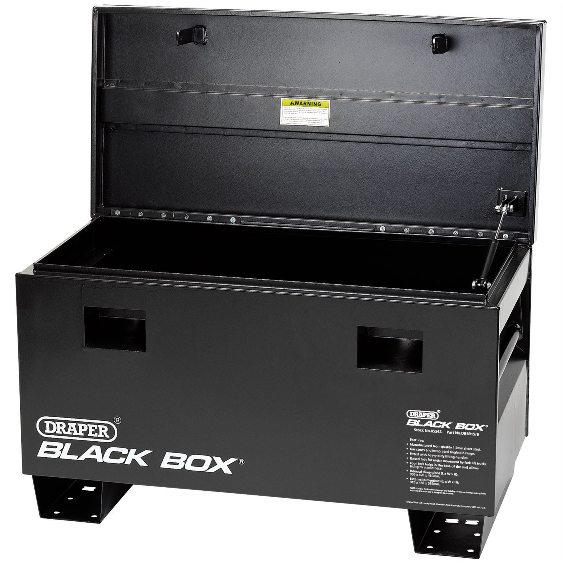 Draper 05543 Black Box® Contractors Secure Storage Box - 915 x 470 x 590mm Draper