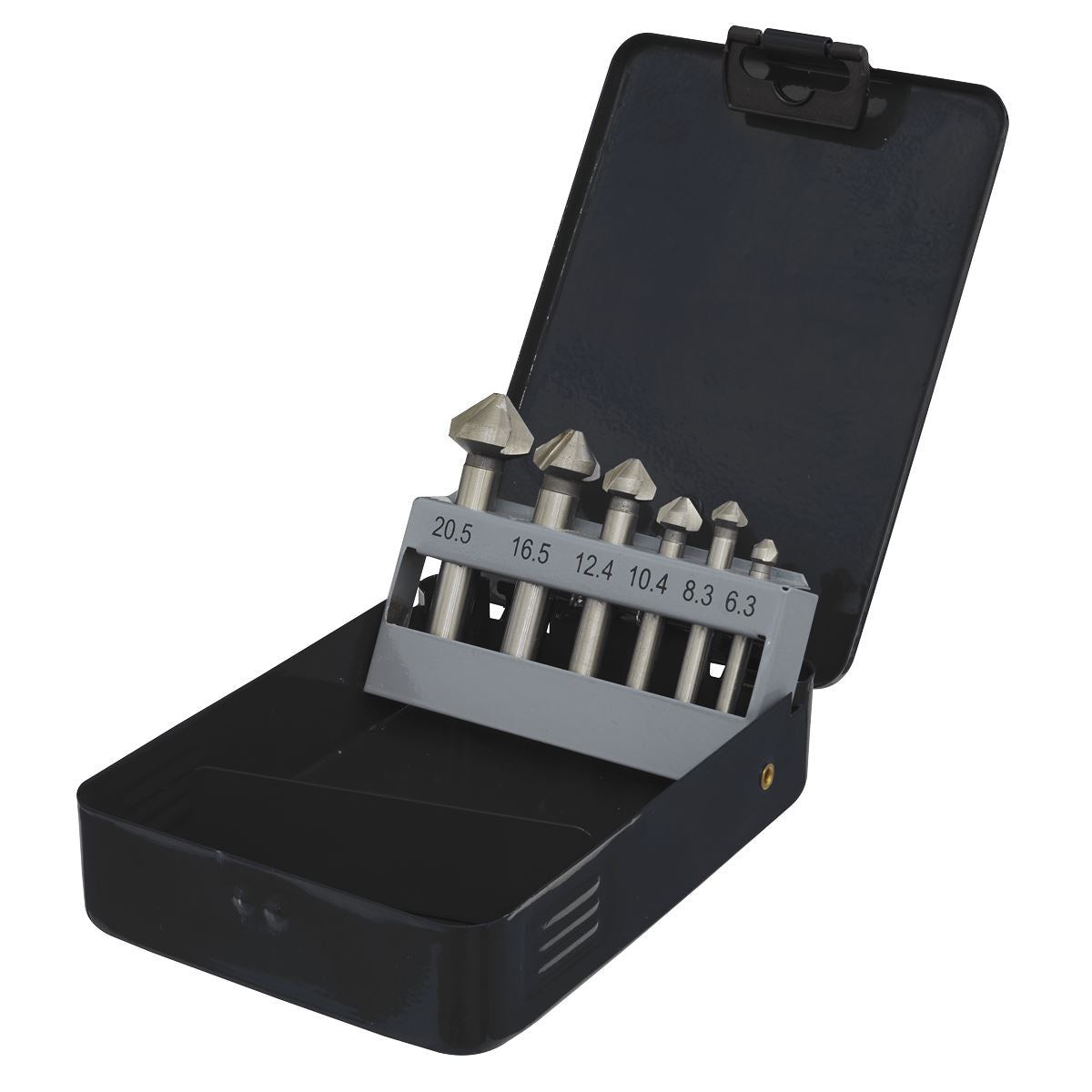 Sealey CSSET6V Countersink Bit Set 6pc - 3 x V Flutes Sealey