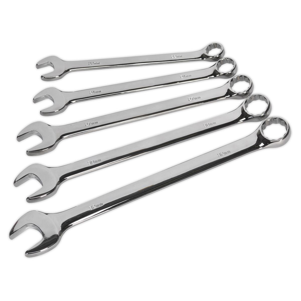 Sealey AK6329 Combination Spanner Set 5pc Jumbo Metric Sealey