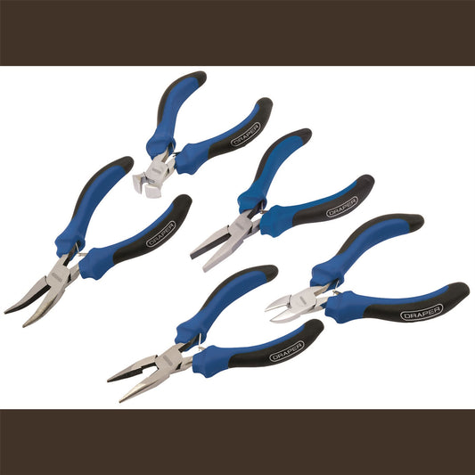 Draper 12544 Soft Grip Mini Pliers Set 5 Piece Draper
