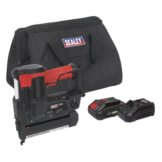 Sealey CP20VNGKIT1 Cordless Nail/Staple Gun 18G 20V 2Ah SV20 Series Lithium-ion Sealey