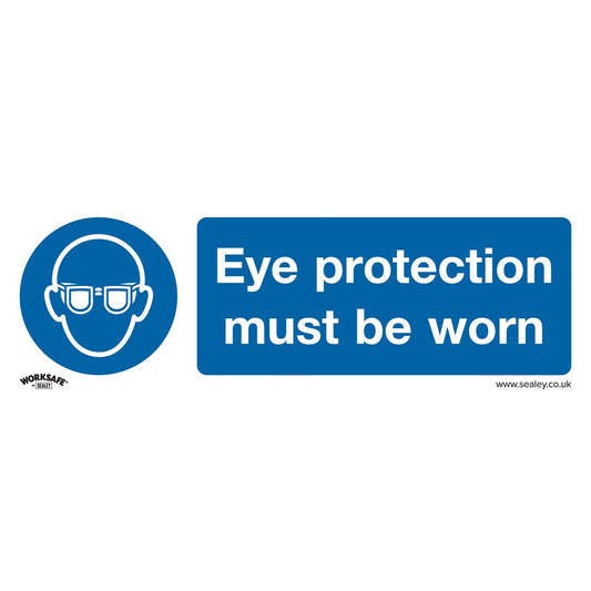 Sealey SS11P1 Mandatory Safety Sign - Eye Protection Must Be Worn - Rigid Plastic Sealey