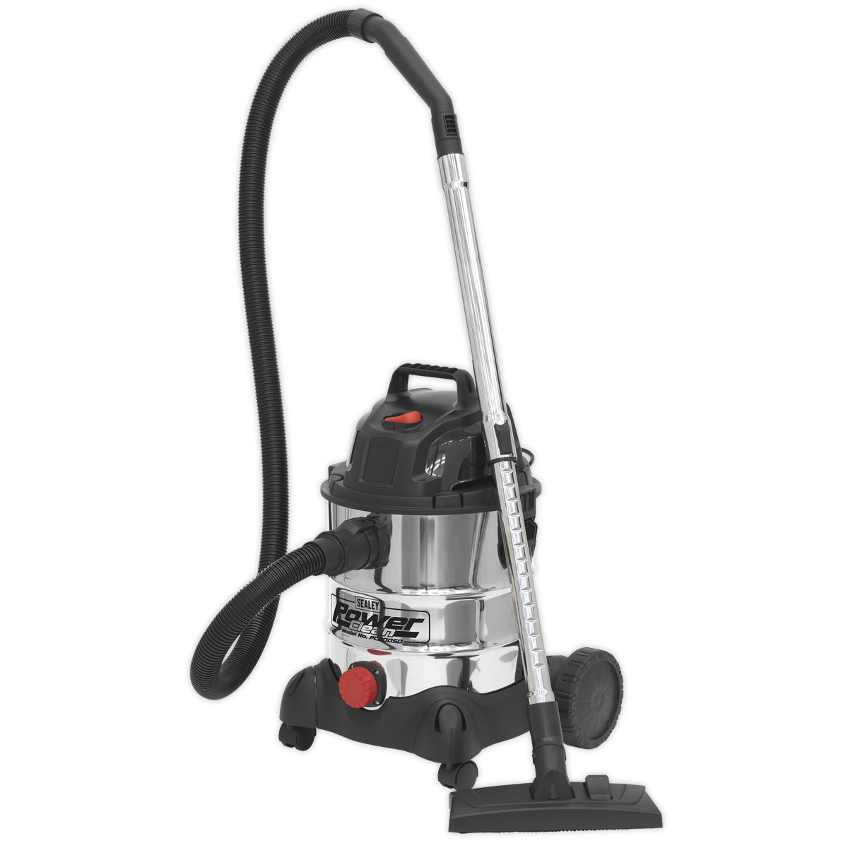 Sealey PC200SD Vacuum Cleaner Industrial Wet & Dry 20L 1250W/230V Stainless Drum Sealey