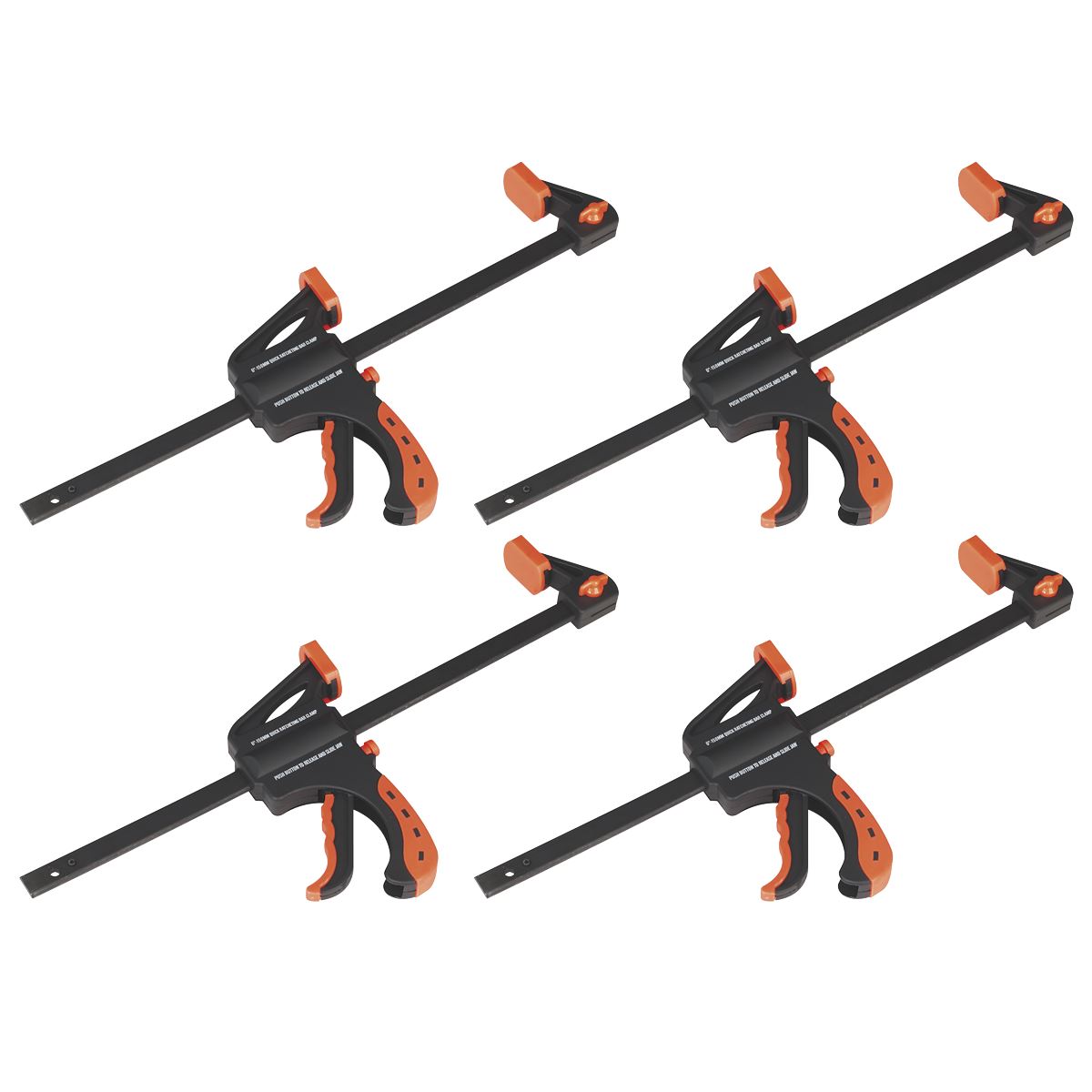 Sealey AK61024 Ratchet Bar Clamp 300mm  4pc Set Sealey