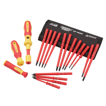 Draper 81762 XP1000® VDE Interchangeable Torque Screwdriver Set 19 Piece Draper