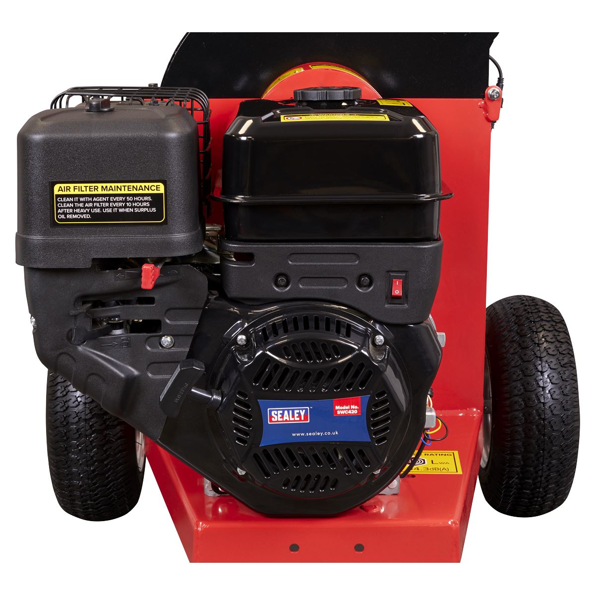 Sealey SWC420 Wood Chipper 420cc 15hp 100mm Capacity Sealey