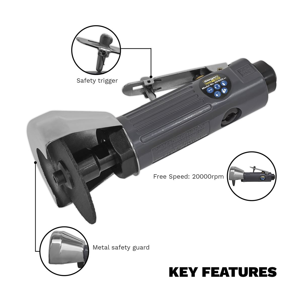 Siegen S01005 Air Rotary Cut-Off Tool Ø75mm Siegen