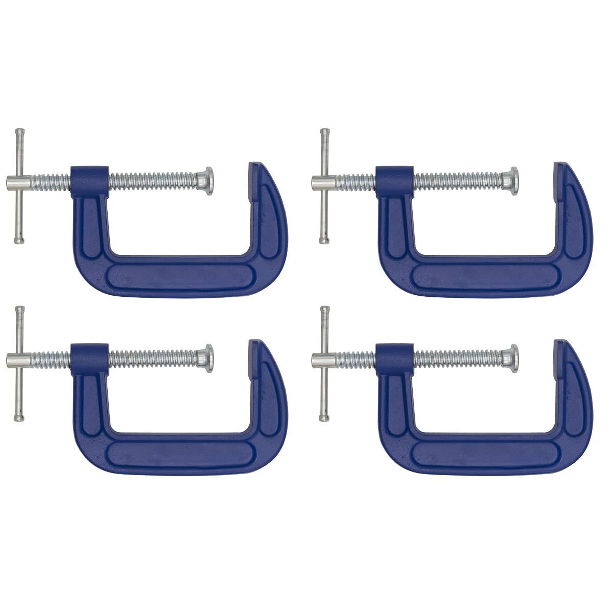Sealey AK60034 G-Clamp 75mm - Pack of 4 Sealey