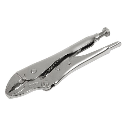 Sealey AK6820 Locking Pliers Curved Jaws 185mm 0-38mm Capacity Sealey