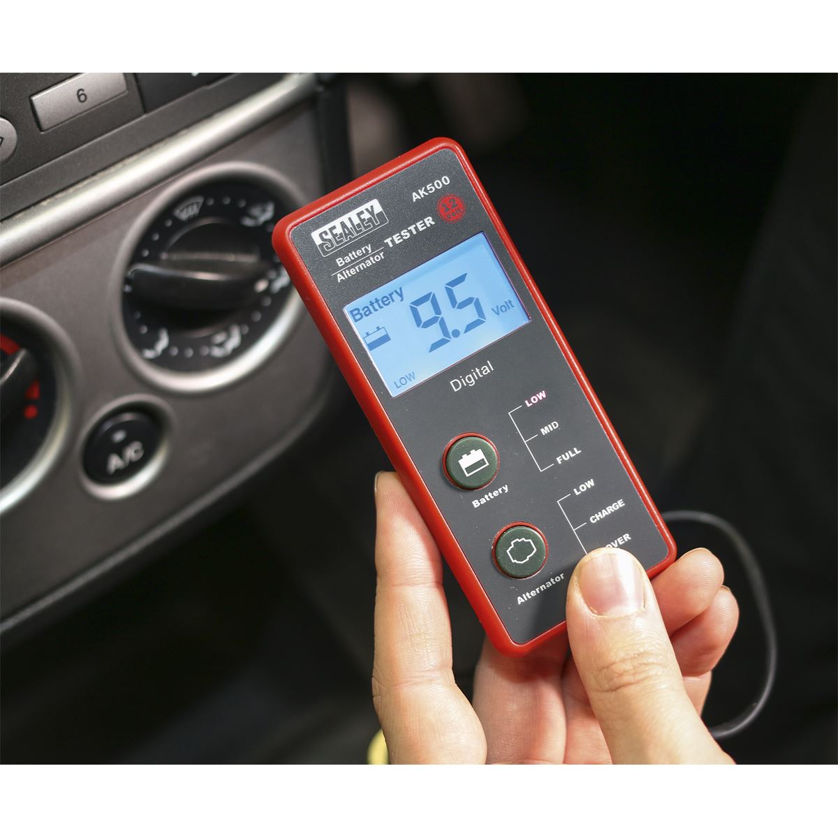 Sealey AK500 Battery & Alternator Tester 12V - LCD Screen Sealey