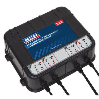 Sealey MBC420 Four Bank 6/12V 8A (4 x 2A) Auto Maintenance Charger Sealey