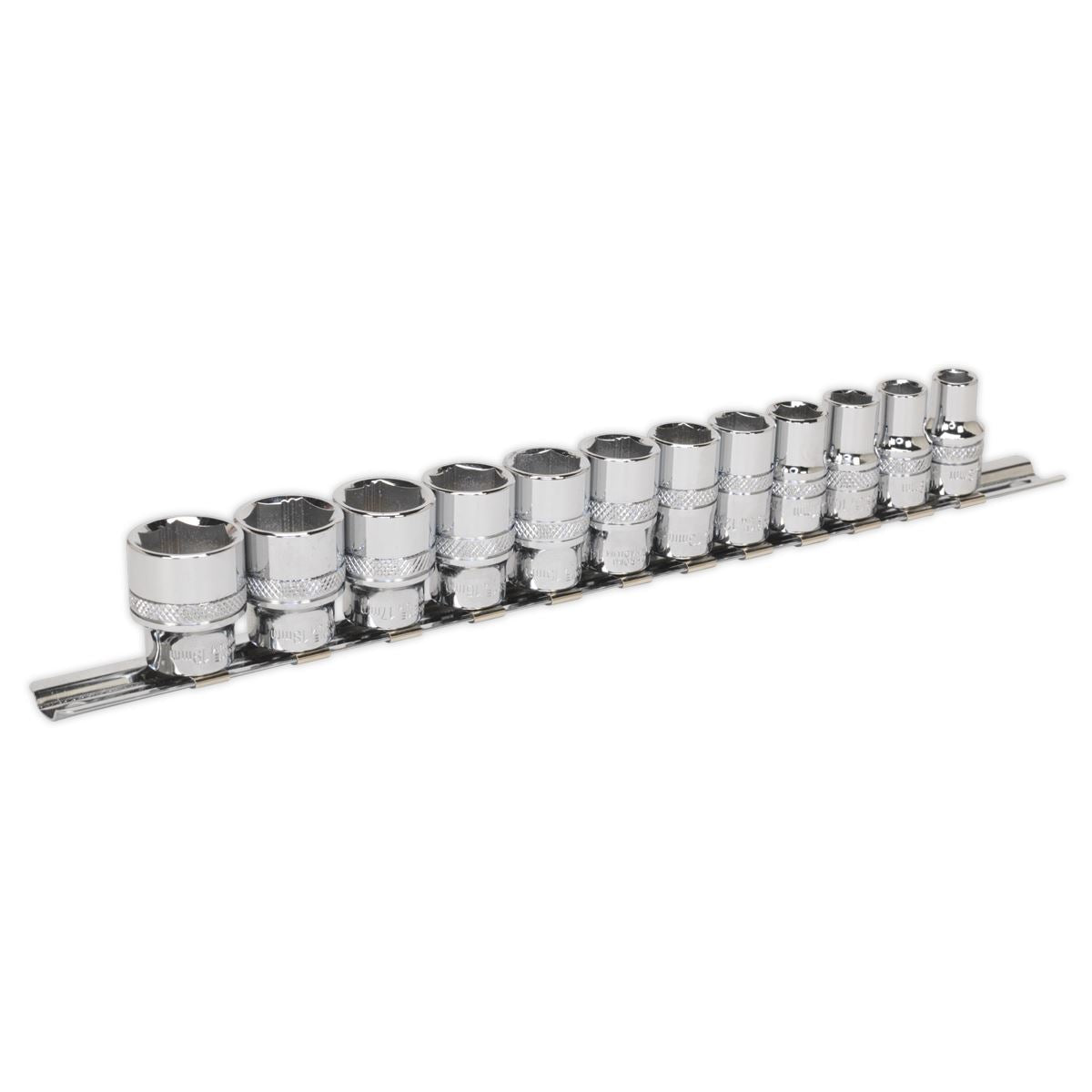 Sealey AK2741 Socket Set 12pc 3/8"Sq Drive Lock-On™ 6pt Metric Sealey