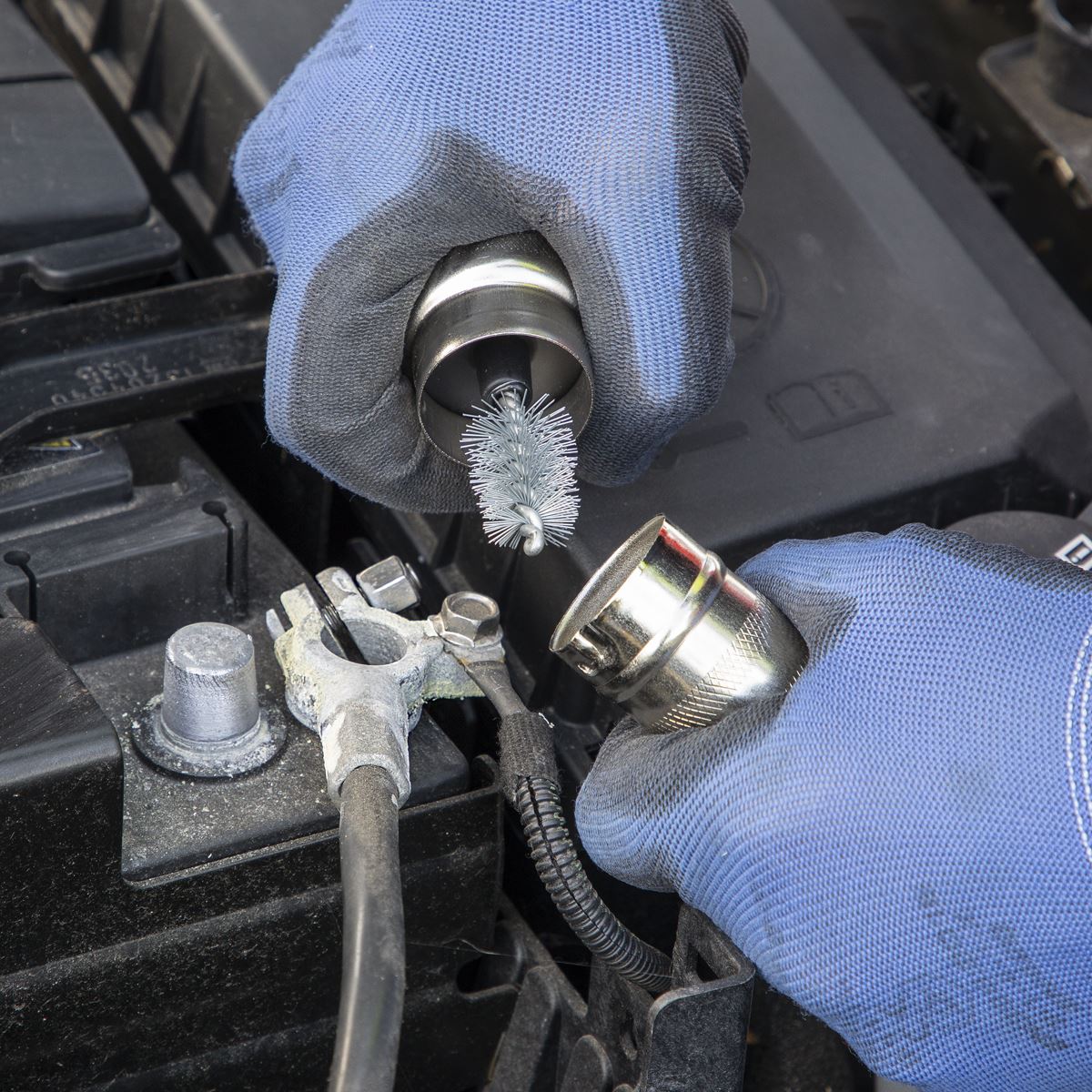 Sealey AK417 Battery Post & Terminal Cleaner Sealey