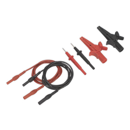 Sealey TATL Automotive Test Lead & Crocodile Clip Set 6pc Sealey
