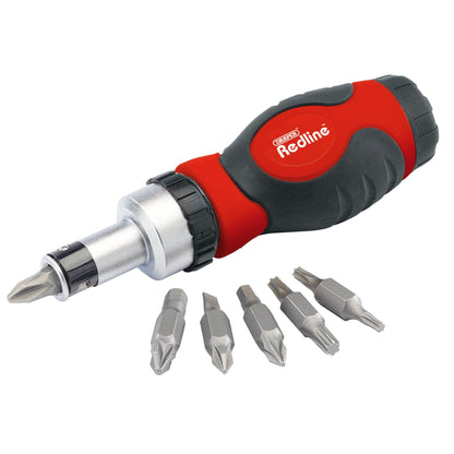Draper 68924 Redline® Ratcheting Screwdriver and Bit Set 6 Piece Draper