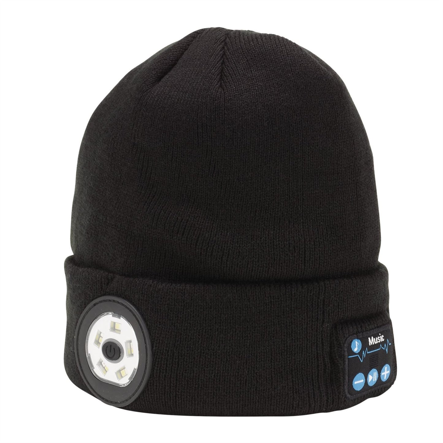 Draper 28346 Smart Wireless Rechargeable Beanie with LED Head Torch and USB Charging Cable Black One Size Draper